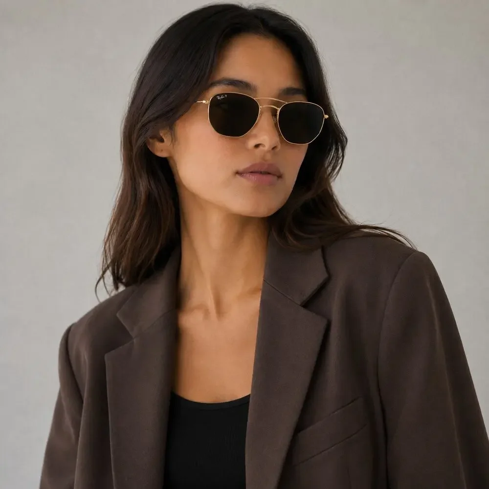 Ray-Ban Hexagonal Metal Frame RB3548N 3P Sunglasses Italy